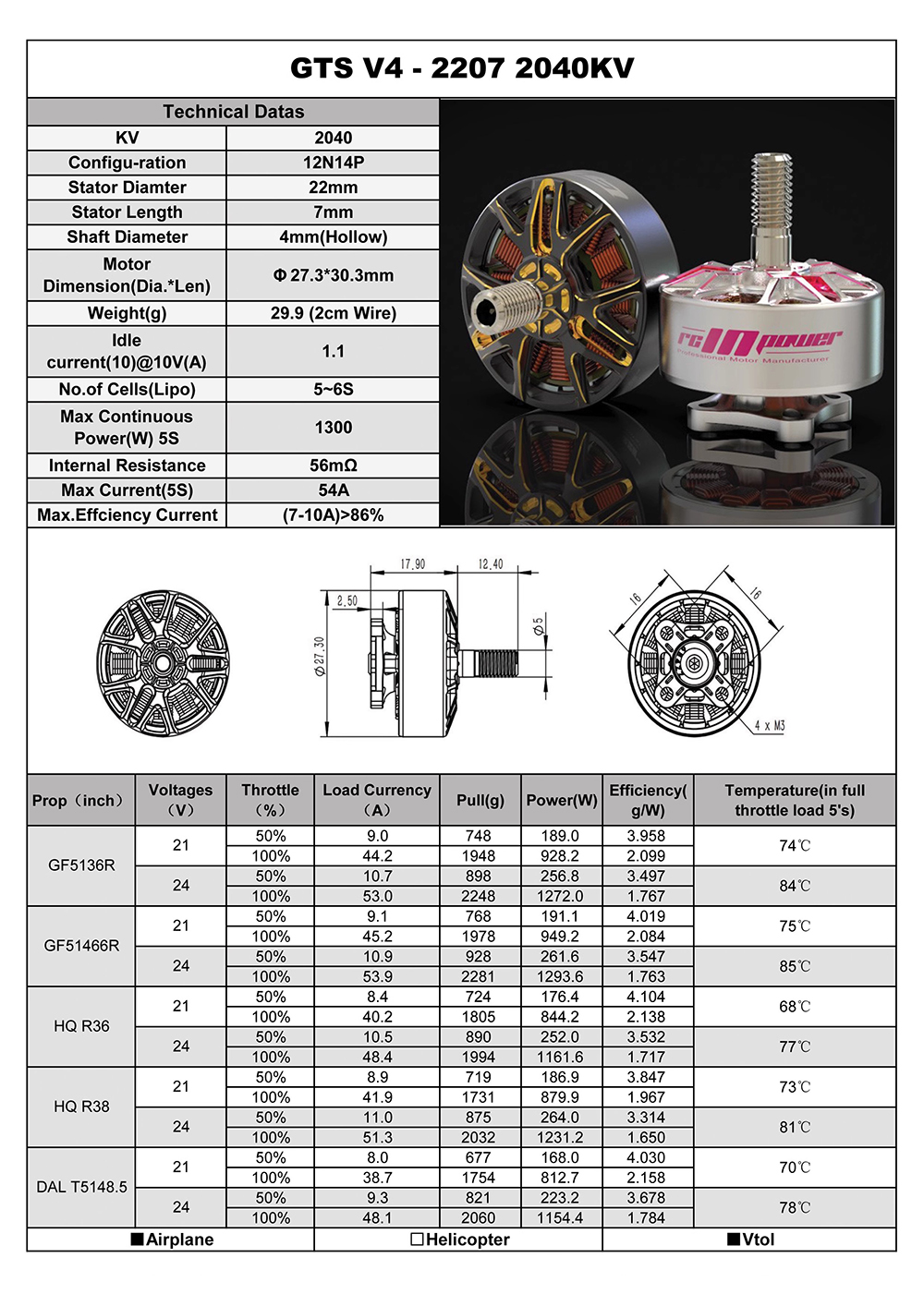 Rcinpower-GTS-V4-2207-2040KV-1960KV-5-6S-Brushless-Motor-fuumlr-FPV-RC-Racing-Drone-2012546-5